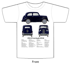Ford Anglia E494A 1948-53 T-shirt Front